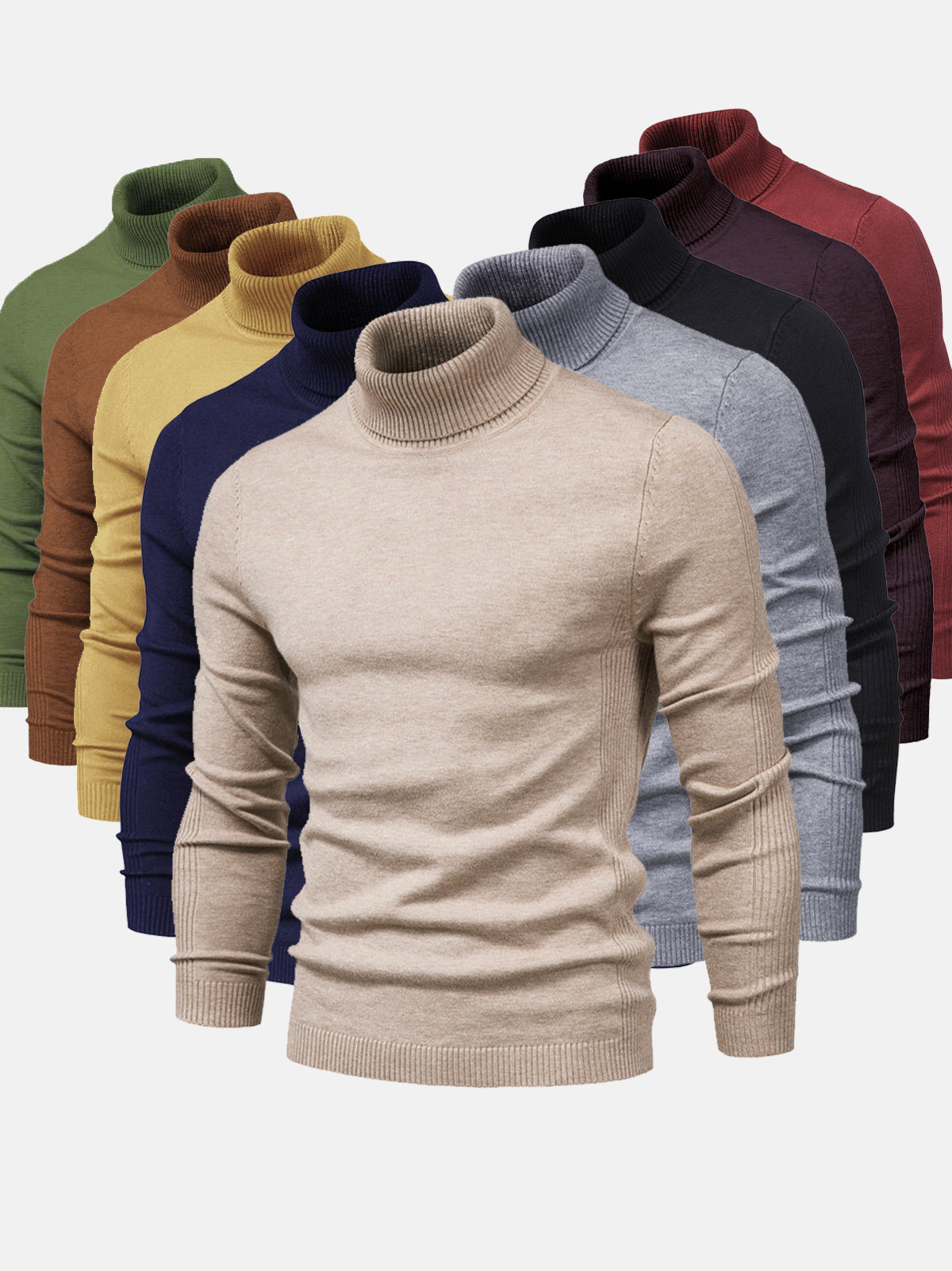 Men's Washable Turtleneck Sweater