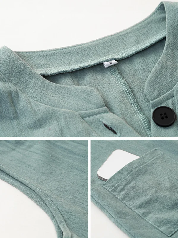 Luna | Chic Sleeveless V-neck Jumpsuit with Pockets