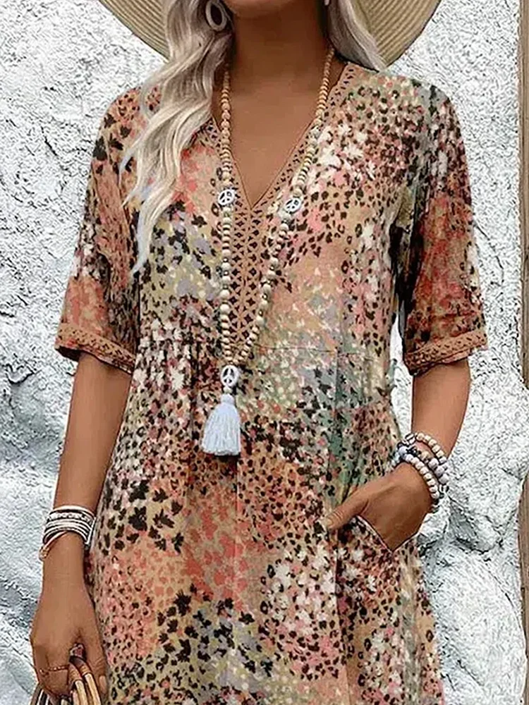 Chloe | Colorful Knee-Length Dress with Elegant Design