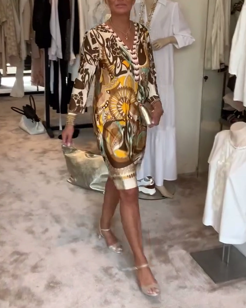 Matilda | Vibrant Patterned Dress with Bright Design