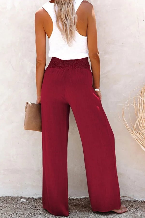 Poppy | High-Waisted Relaxed Linen Pants for Women
