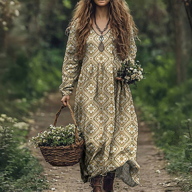 Juri | Elegant Midi Dress with Long Sleeves