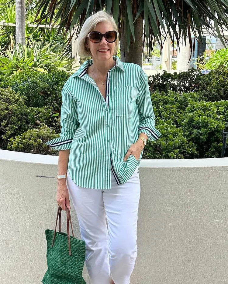 Ellen - Women's Striped Shirt