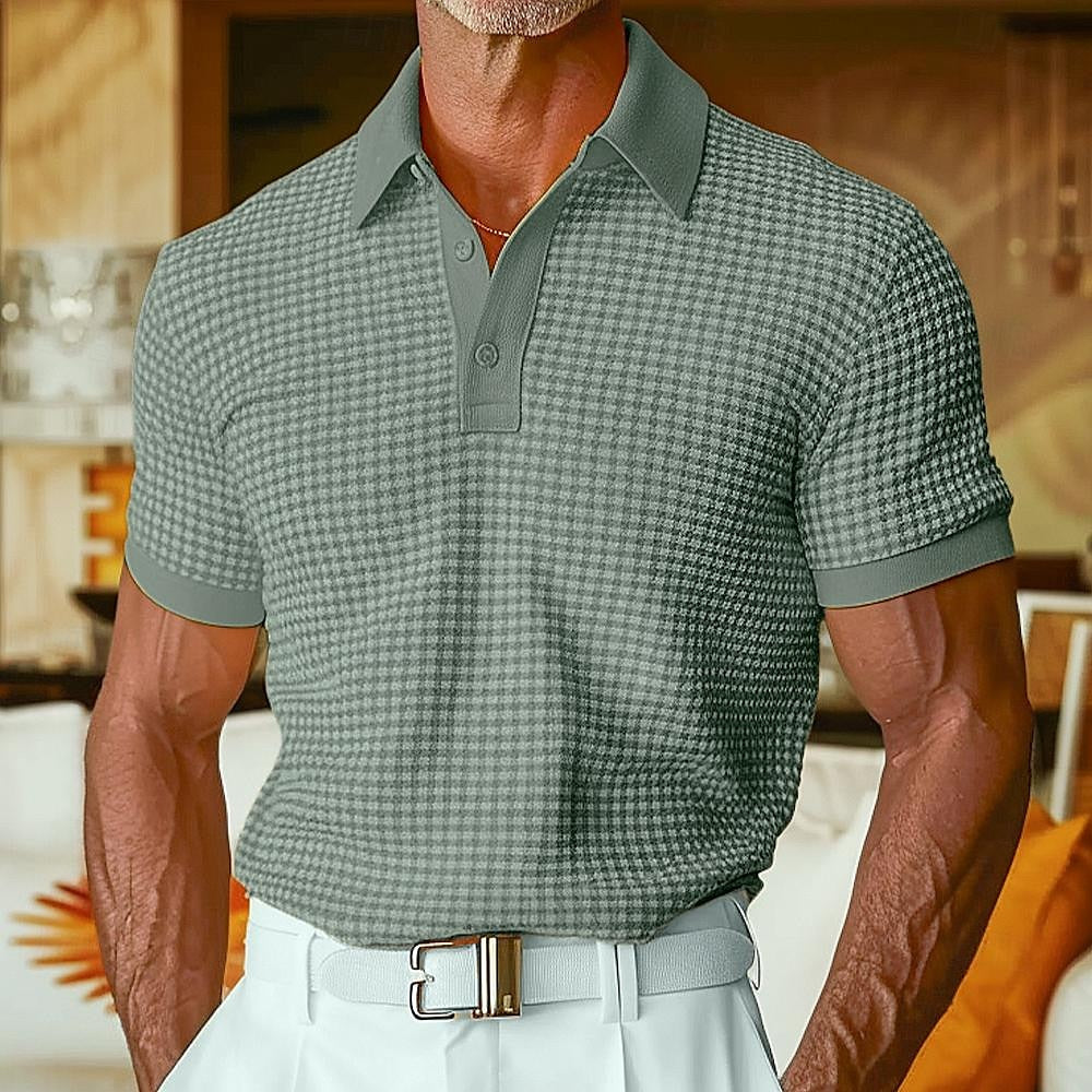 Antoine | Men's Waffle Polo Shirt