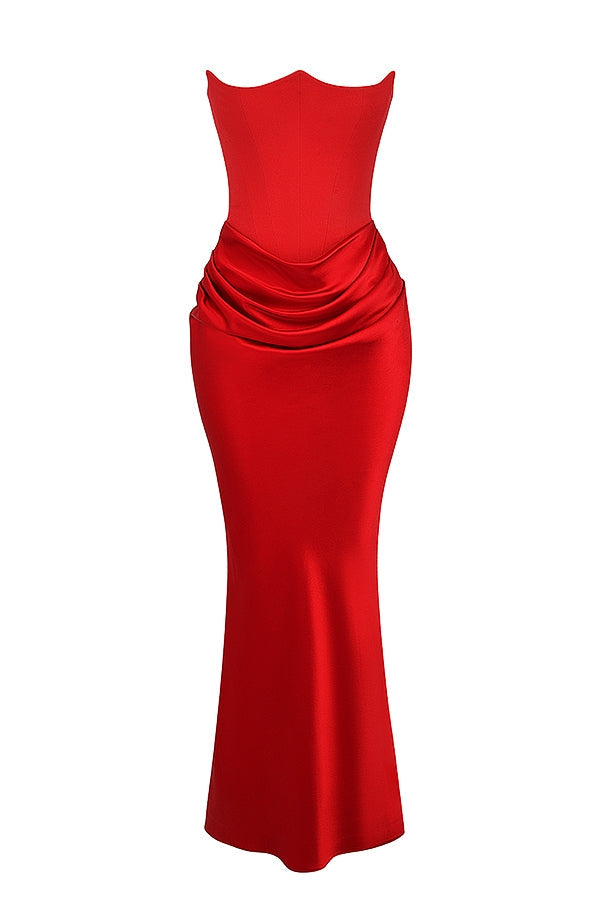 Niza | Long satin dress