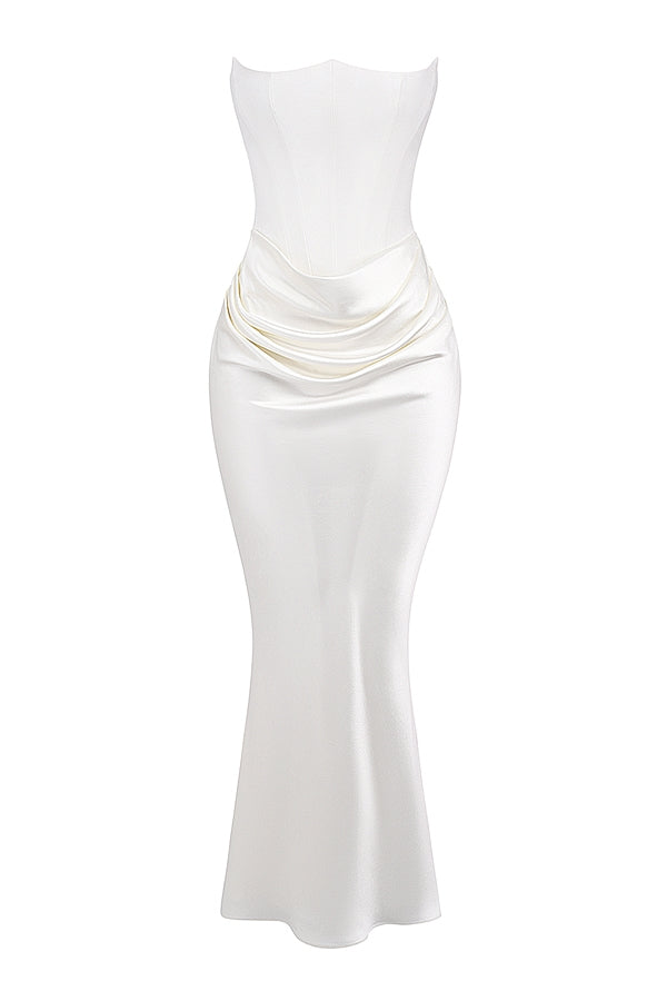 Niza | Long satin dress