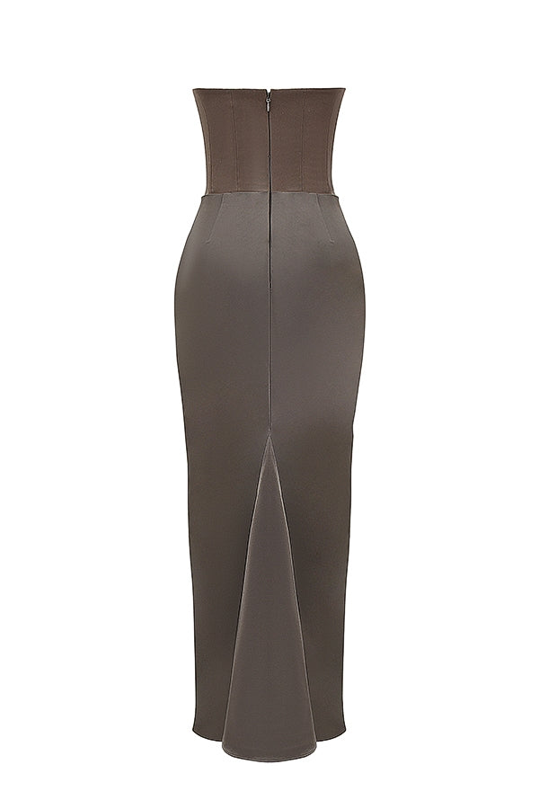 Niza | Long satin dress