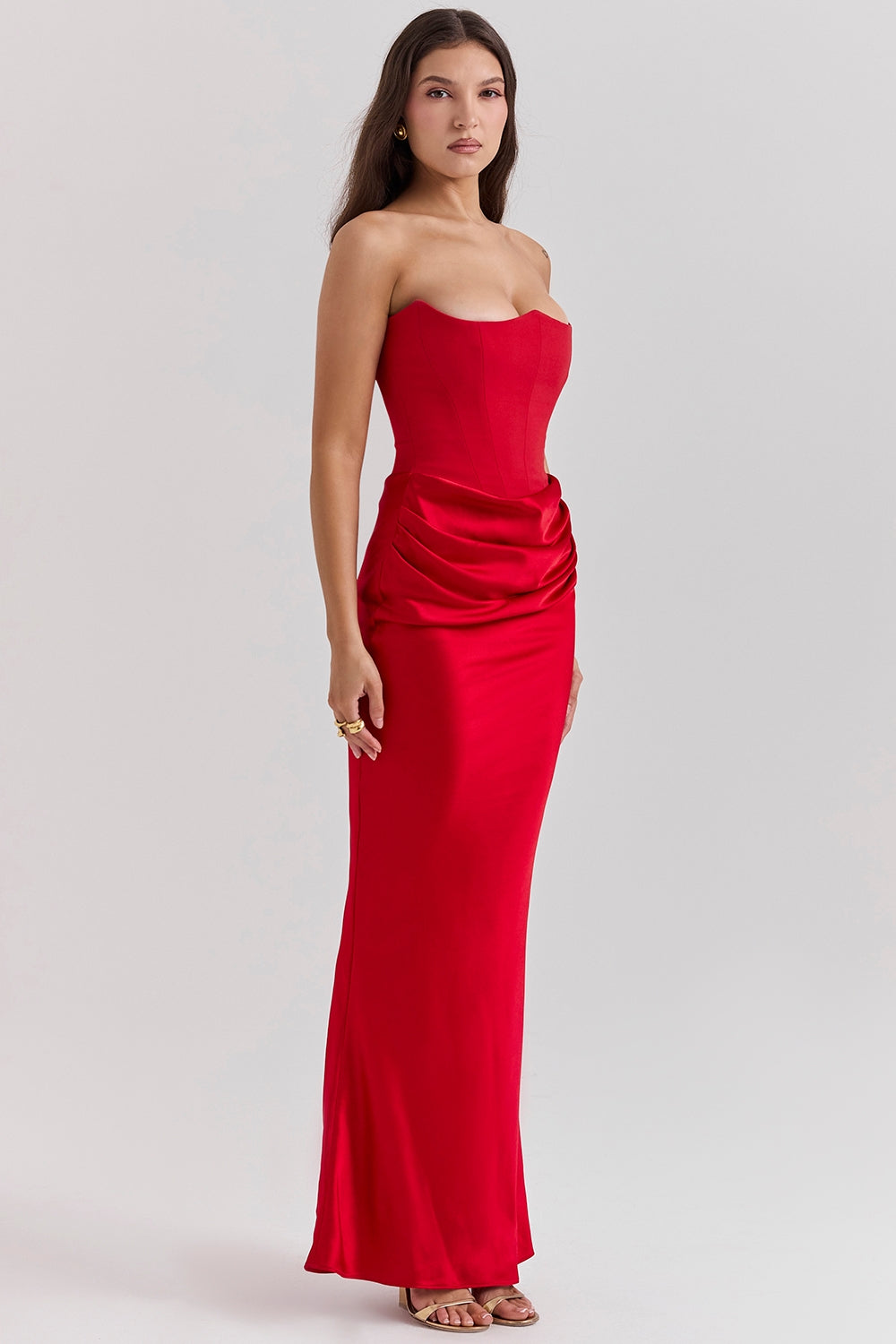 Niza | Long satin dress