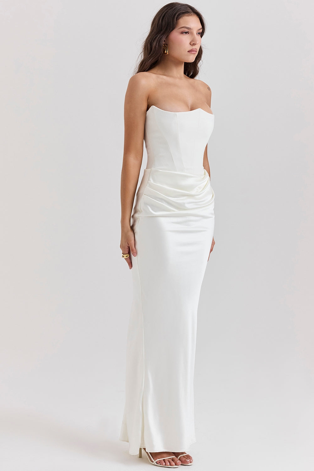 Niza | Long satin dress