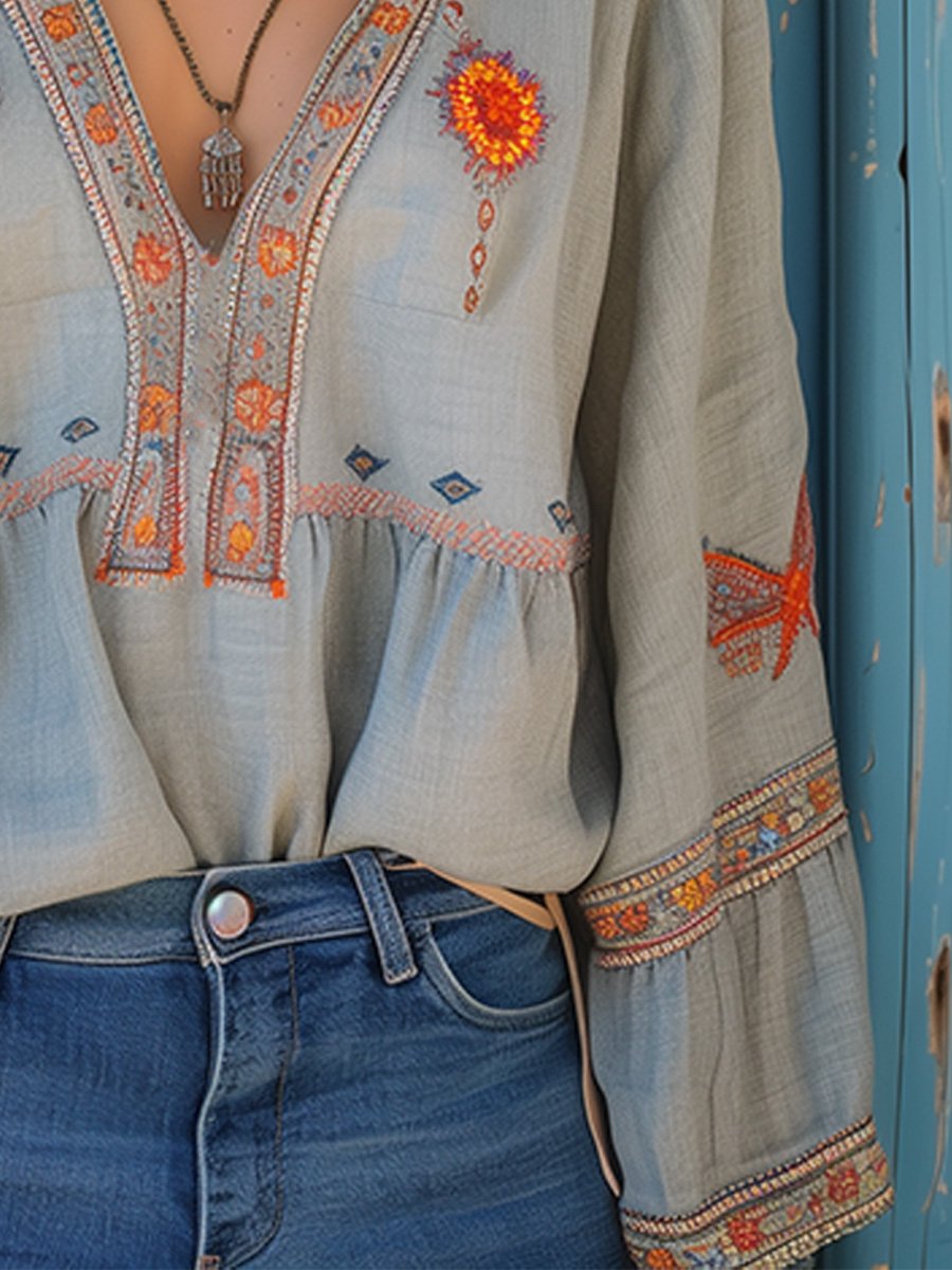 Breezy Long Sleeve Summer Shirt