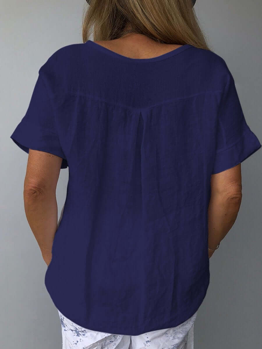 Ellie | Casual Cotton and Linen Top