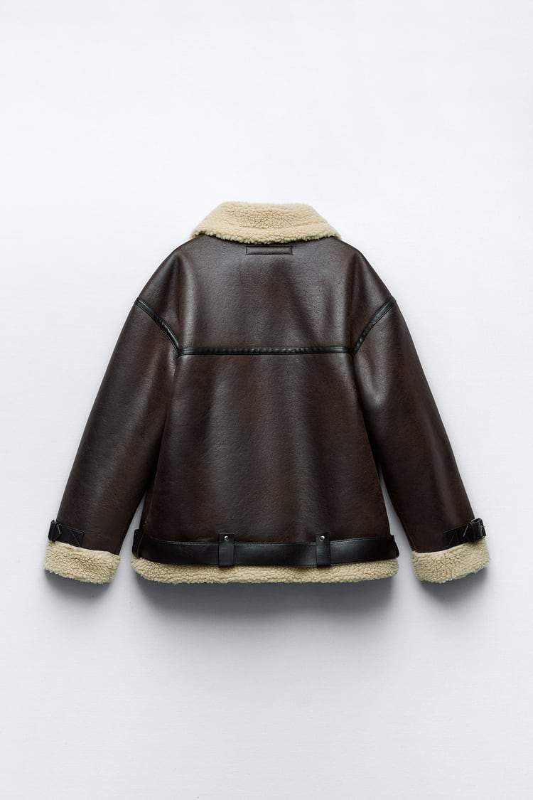 Karina | Faux Leather Collar Jacket