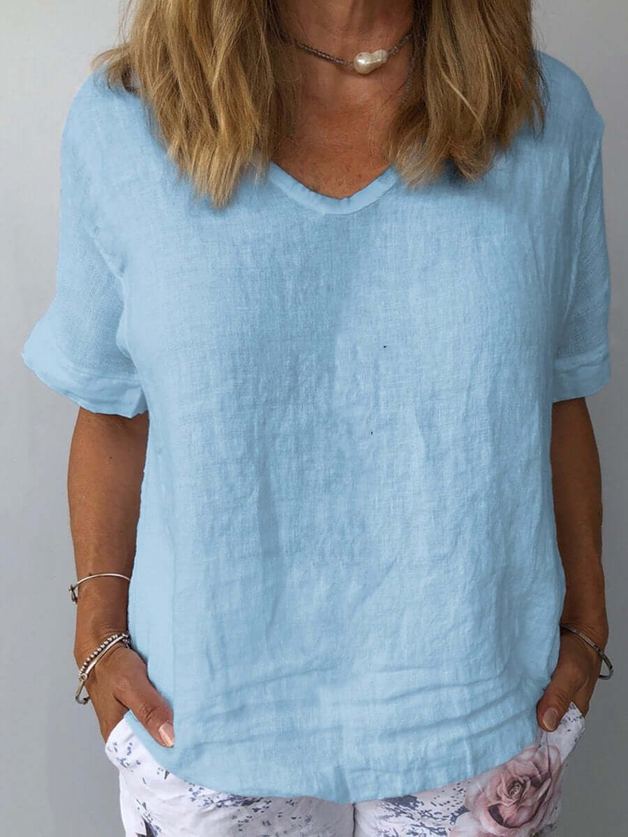 Ellie | Casual Cotton and Linen Top