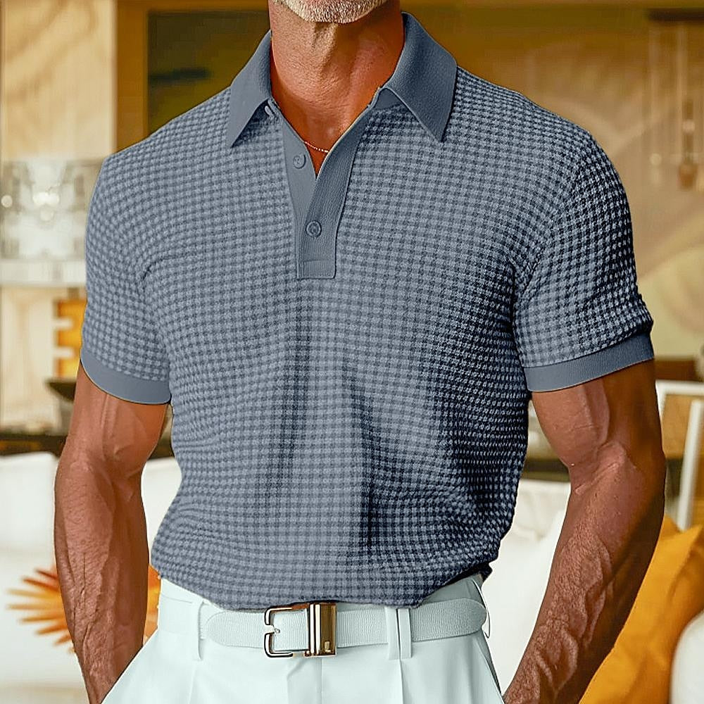 Antoine | Men's Waffle Polo Shirt