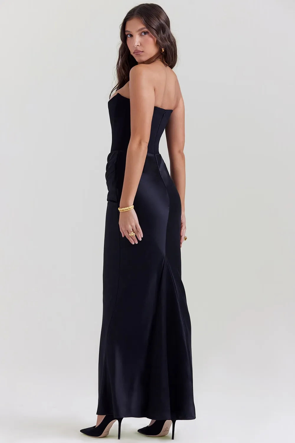 Niza | Long satin dress