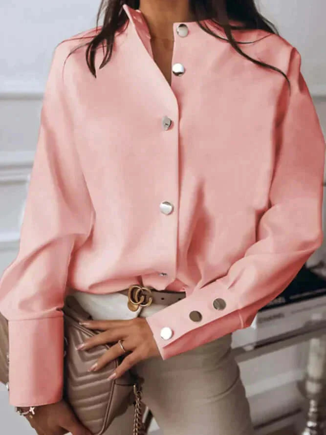 Bonnie | Long Sleeve Button-Up Blouse