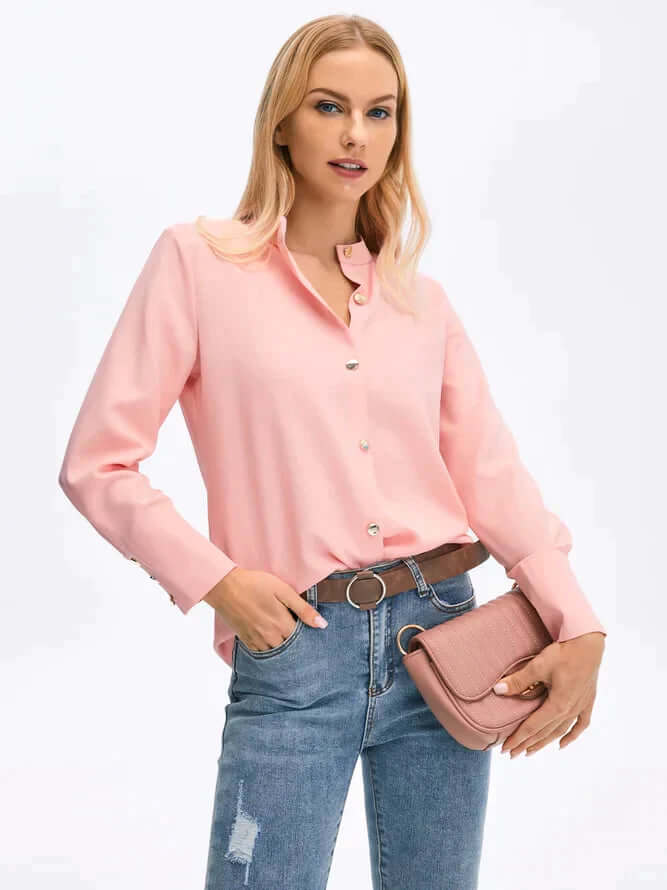 Bonnie | Long Sleeve Button-Up Blouse
