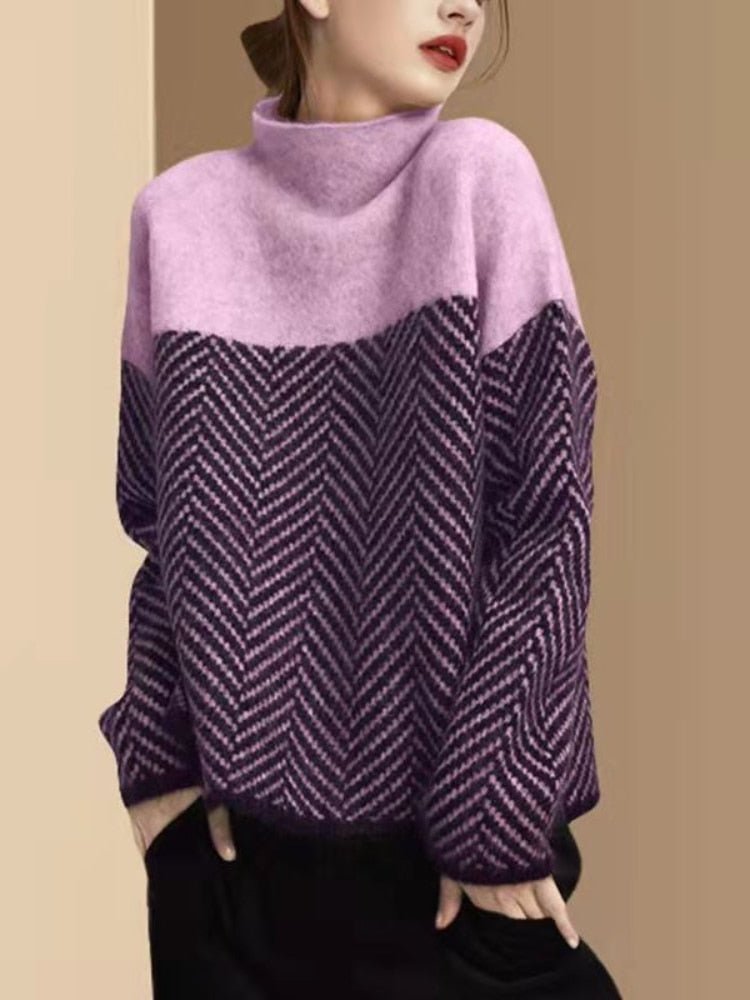 Women's Premium Turtleneck Knitted Sweater