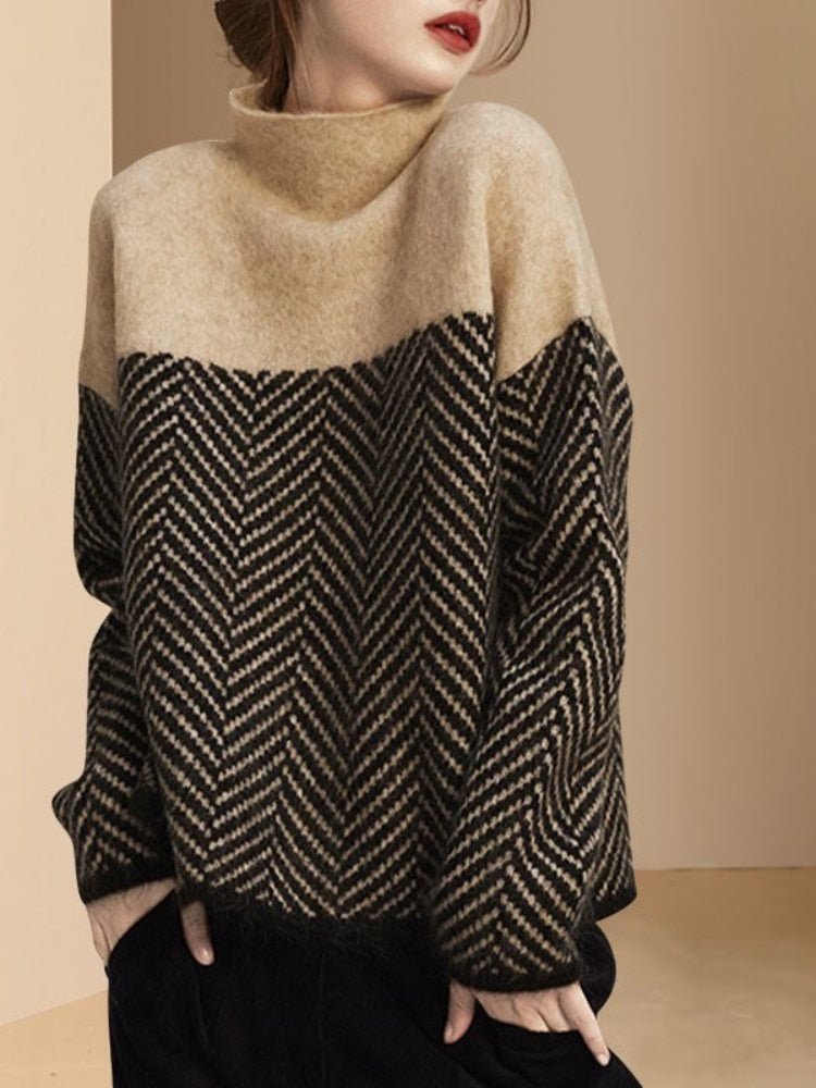 Women's Premium Turtleneck Knitted Sweater