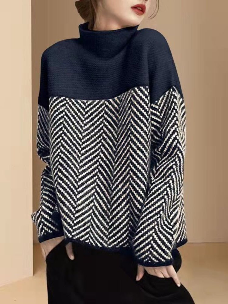 Women's Premium Turtleneck Knitted Sweater