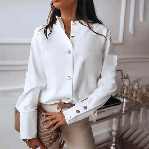 Bonnie | Long Sleeve Button-Up Blouse