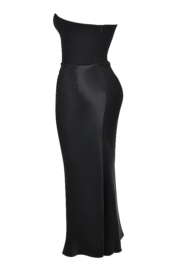 Niza | Long satin dress
