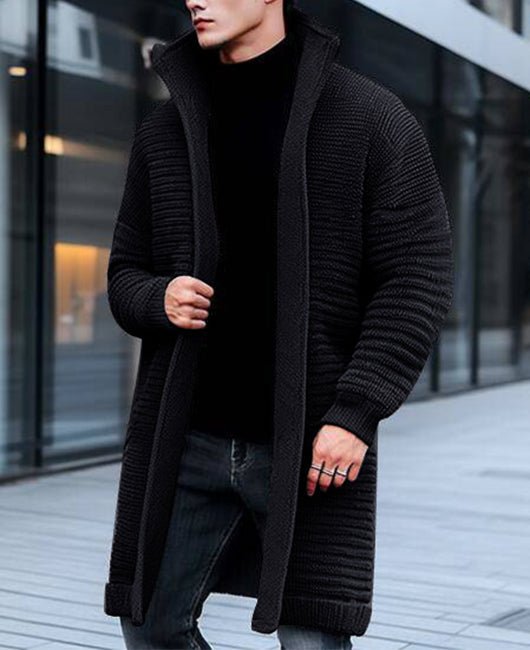 George - Ribbed Knit Long Cardigan