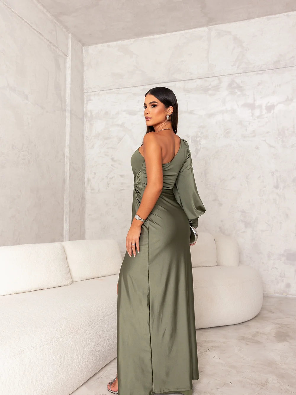 Evora | Long Satin Dress