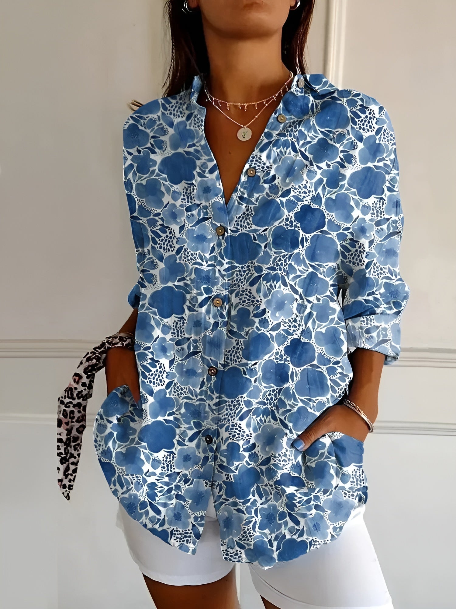 Ruby | Elegant Women's Long Sleeve Button Down Shirt