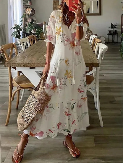 Lily | Bohemian Dress with Flattering Waist Design