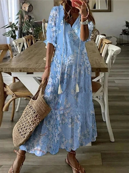 Lily | Bohemian Dress with Flattering Waist Design