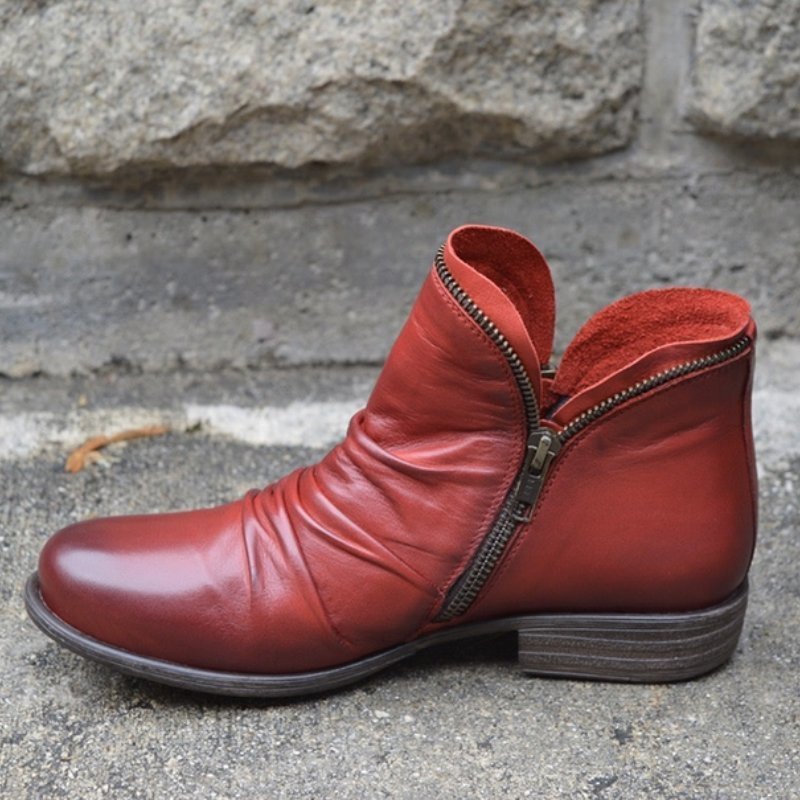 Stylish Zipper Ankle Boots