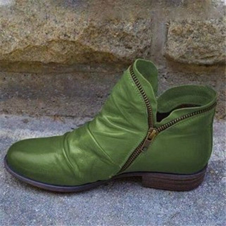 Stylish Zipper Ankle Boots