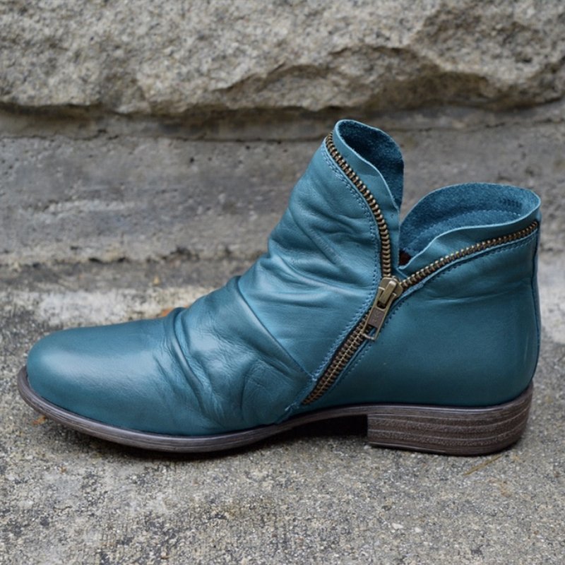Stylish Zipper Ankle Boots