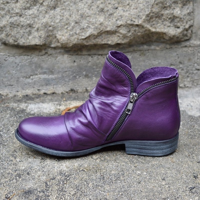 Stylish Zipper Ankle Boots
