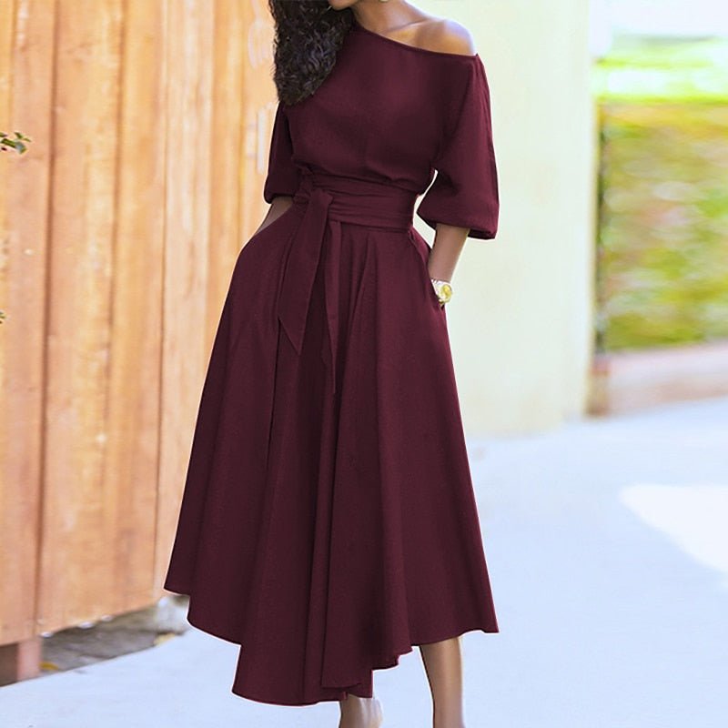 Sustainable Tie-Waist A-Line Dress for Eco-Friendly Style