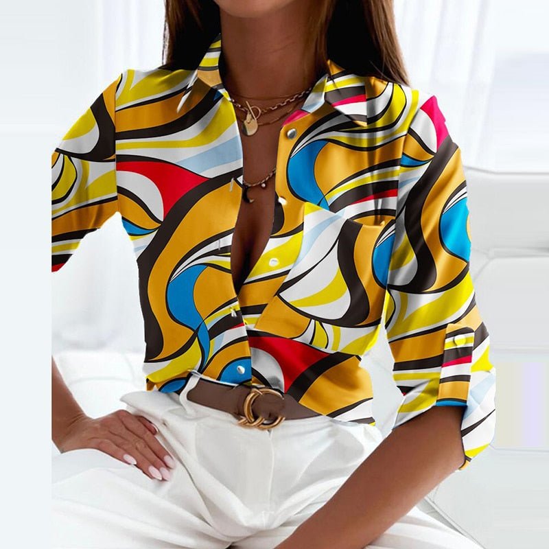 Indie | Blouse with Turn-Down Collar