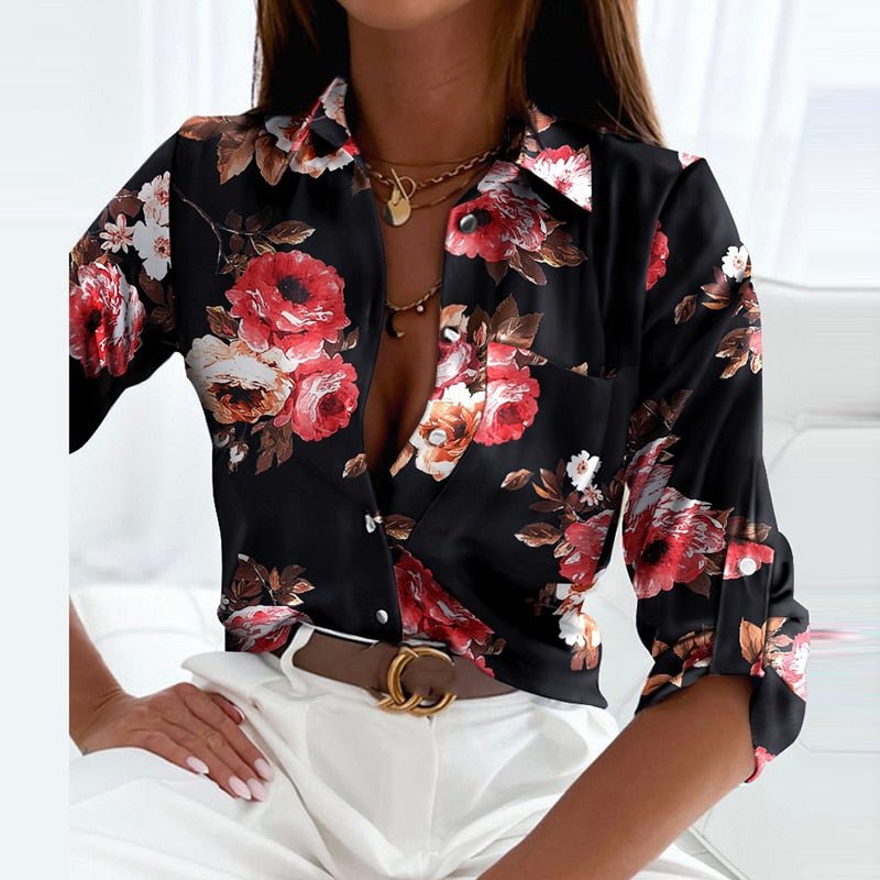 Indie | Blouse with Turn-Down Collar