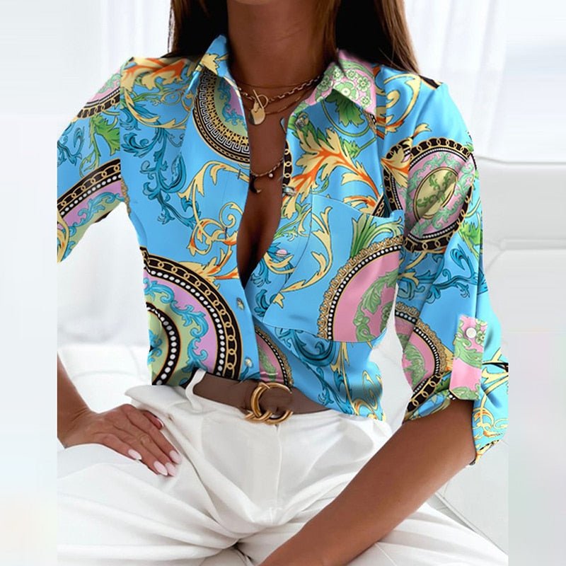 Indie | Blouse with Turn-Down Collar