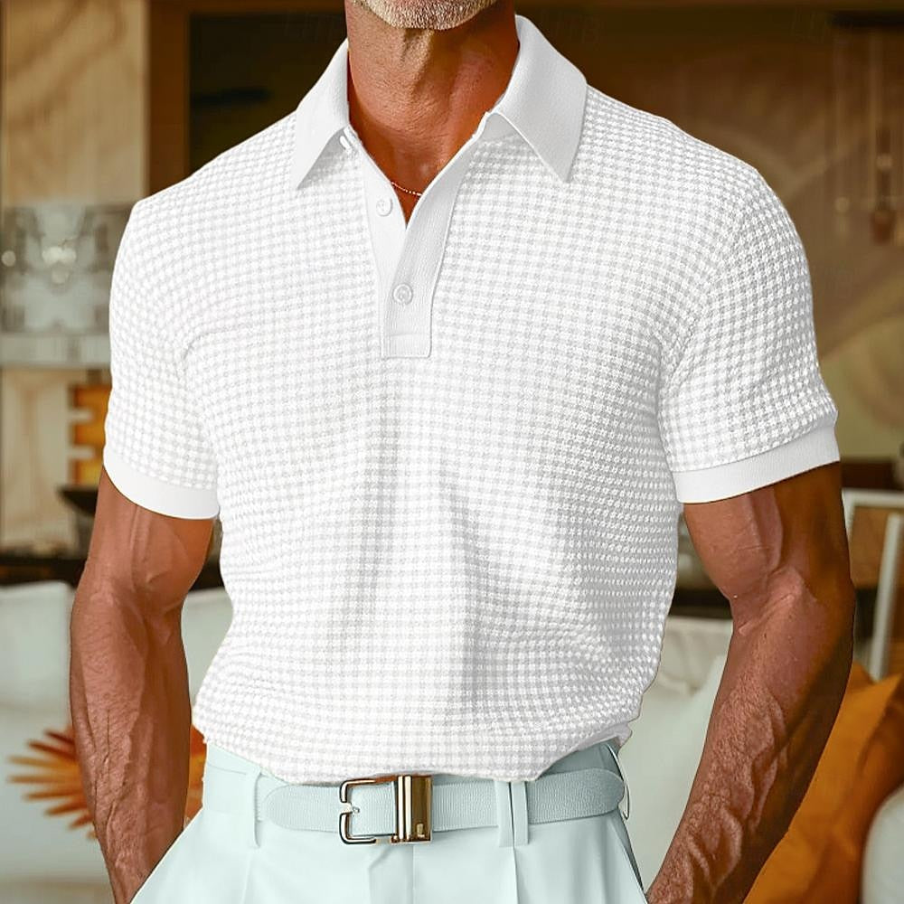 Antoine | Men's Waffle Polo Shirt