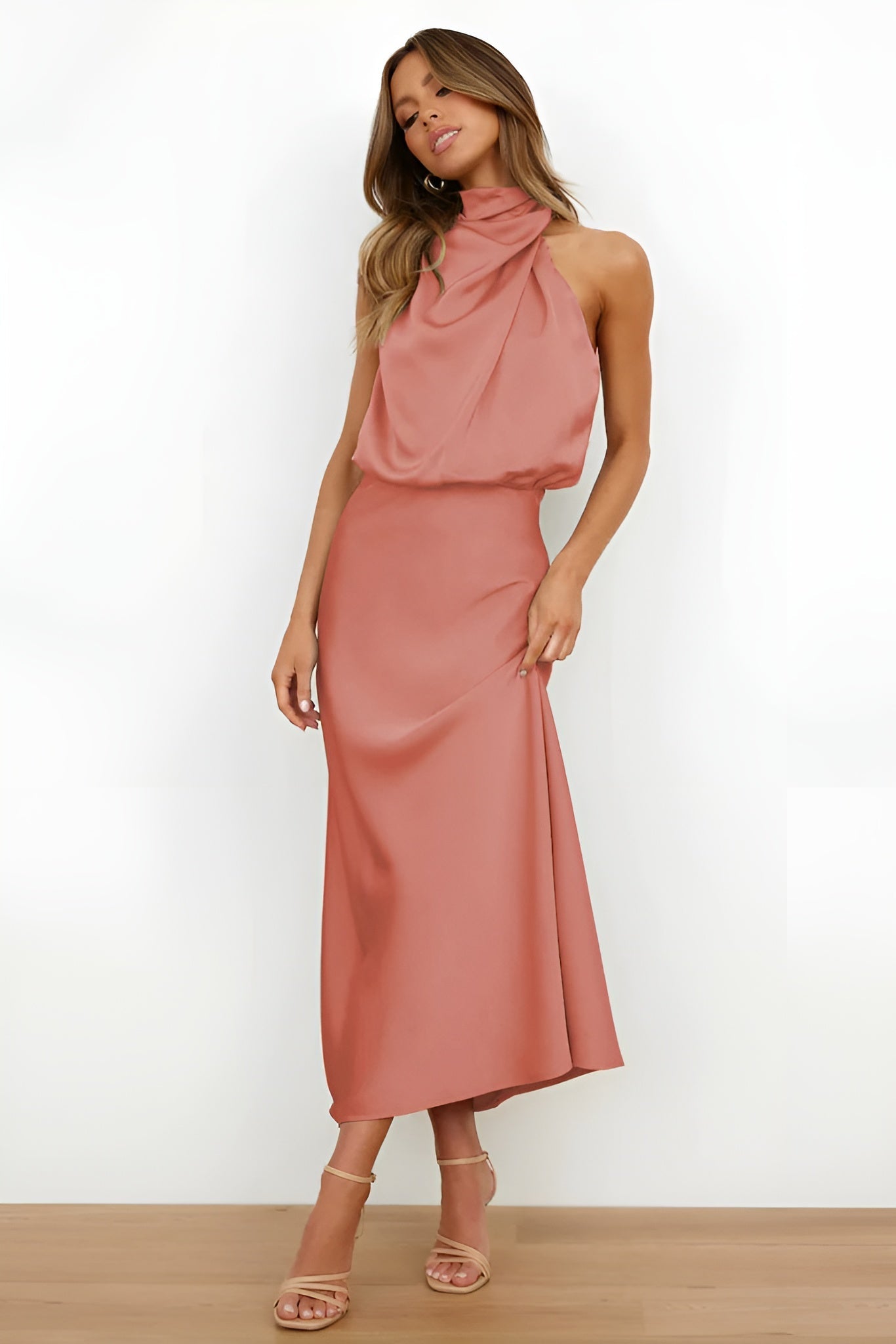 Satin Cocktail Dress for Women