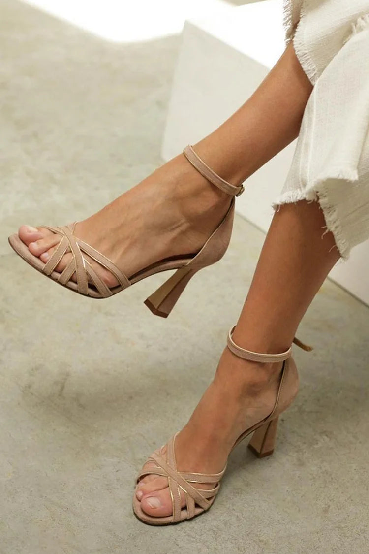 Olivia | Women's Elegant Cross-Strap Heels