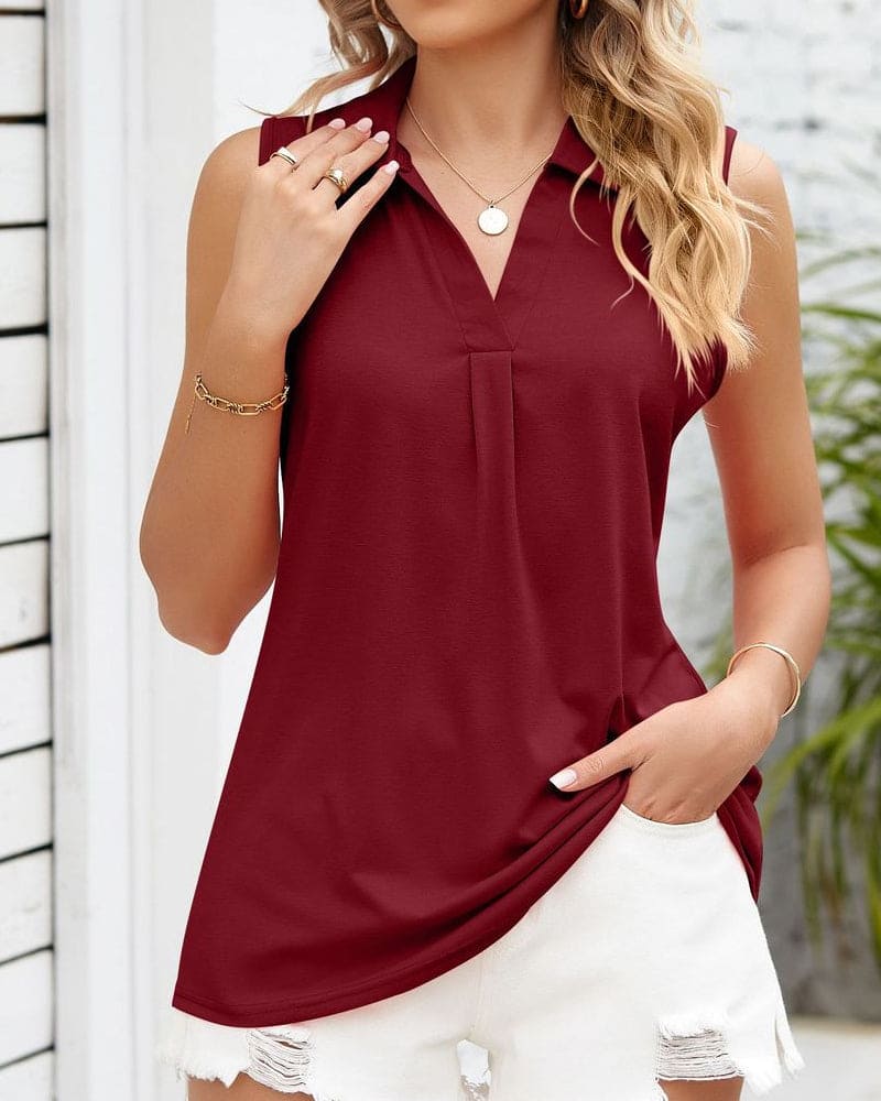 Isla | Women's Sleeveless Blouse Top