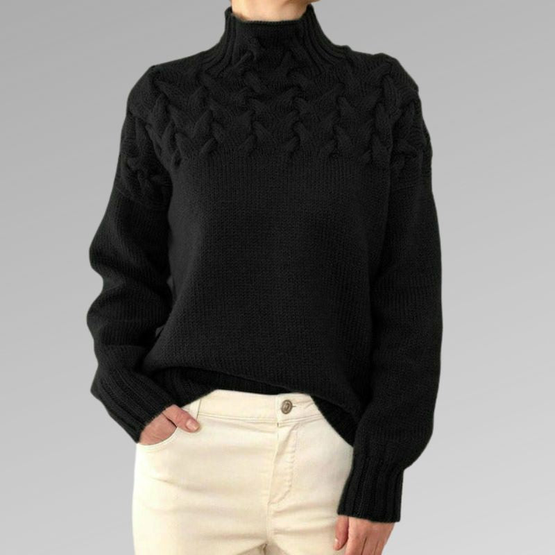 Premium High Neck Knit Sweater