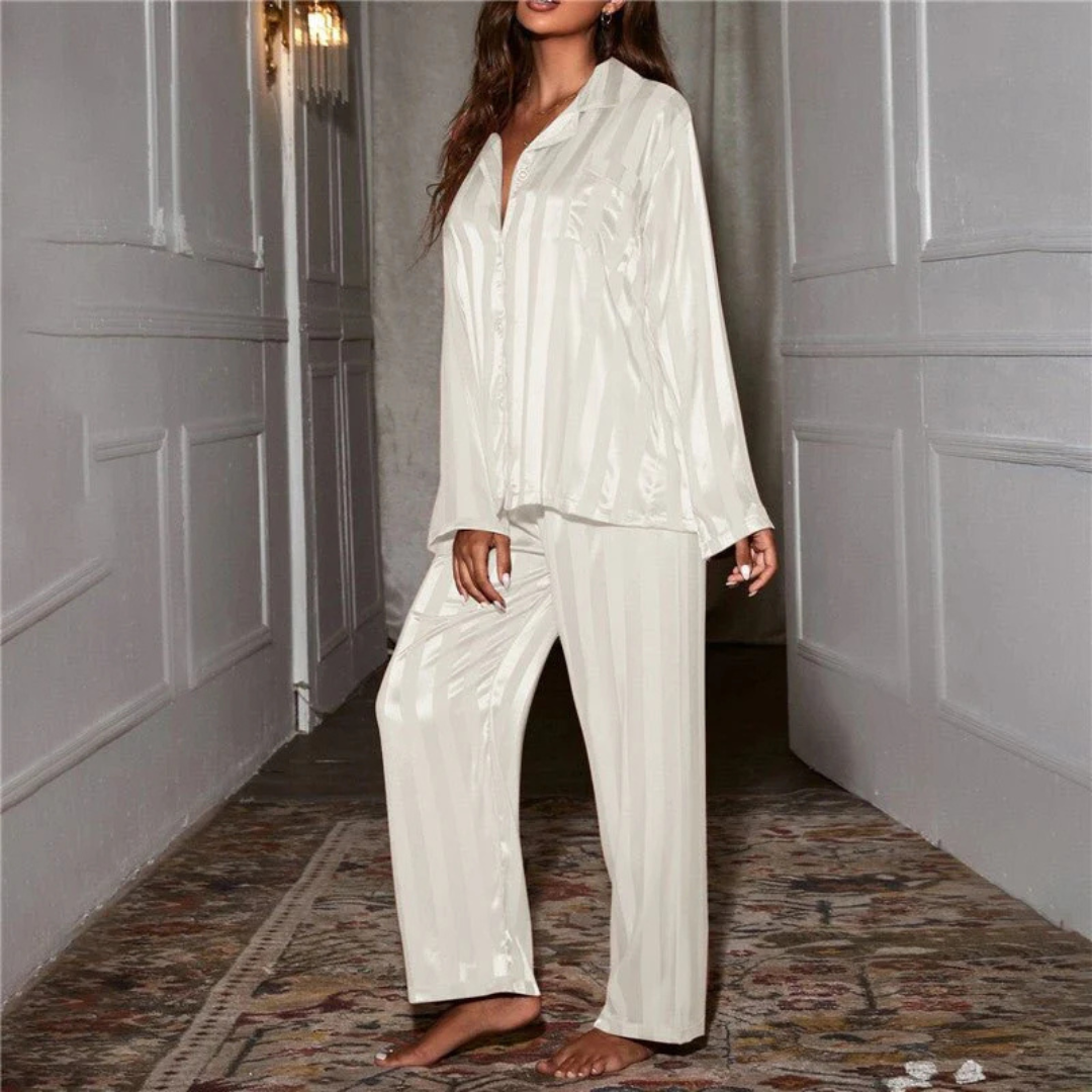 Women's Striped Pajama Set Premium