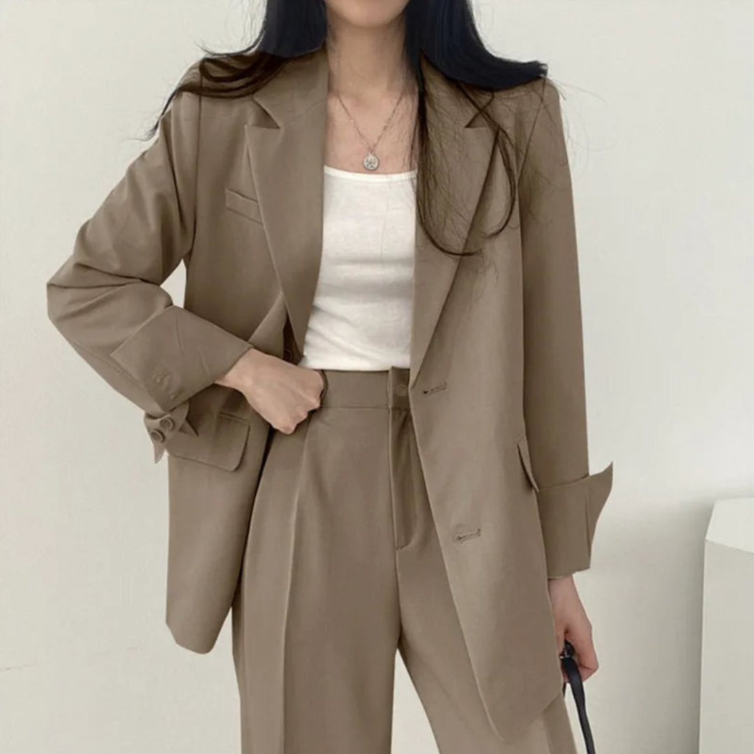 Women's Fashionable Two-Piece Workwear Set