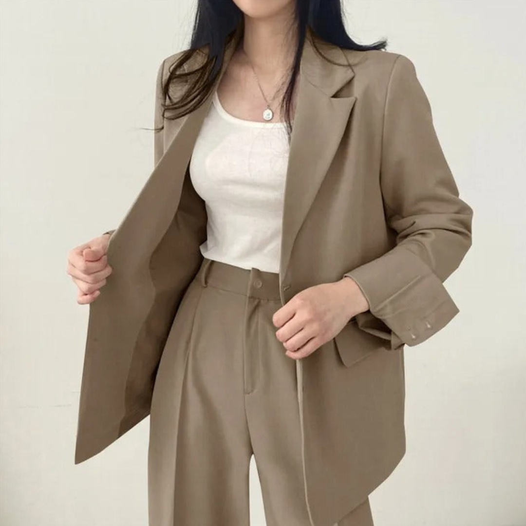 Women's Fashionable Two-Piece Workwear Set