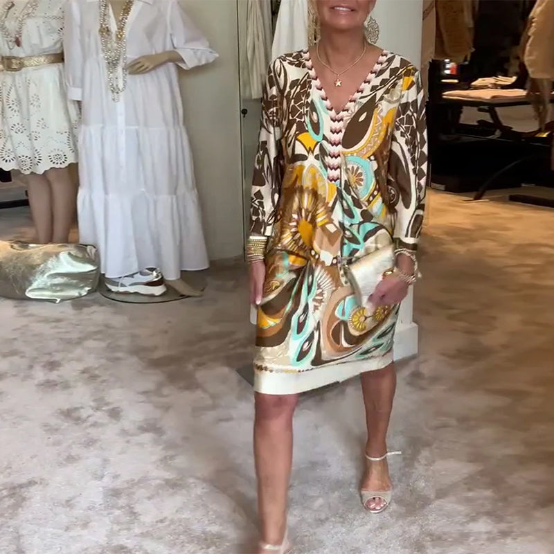 Matilda | Vibrant Patterned Dress with Bright Design