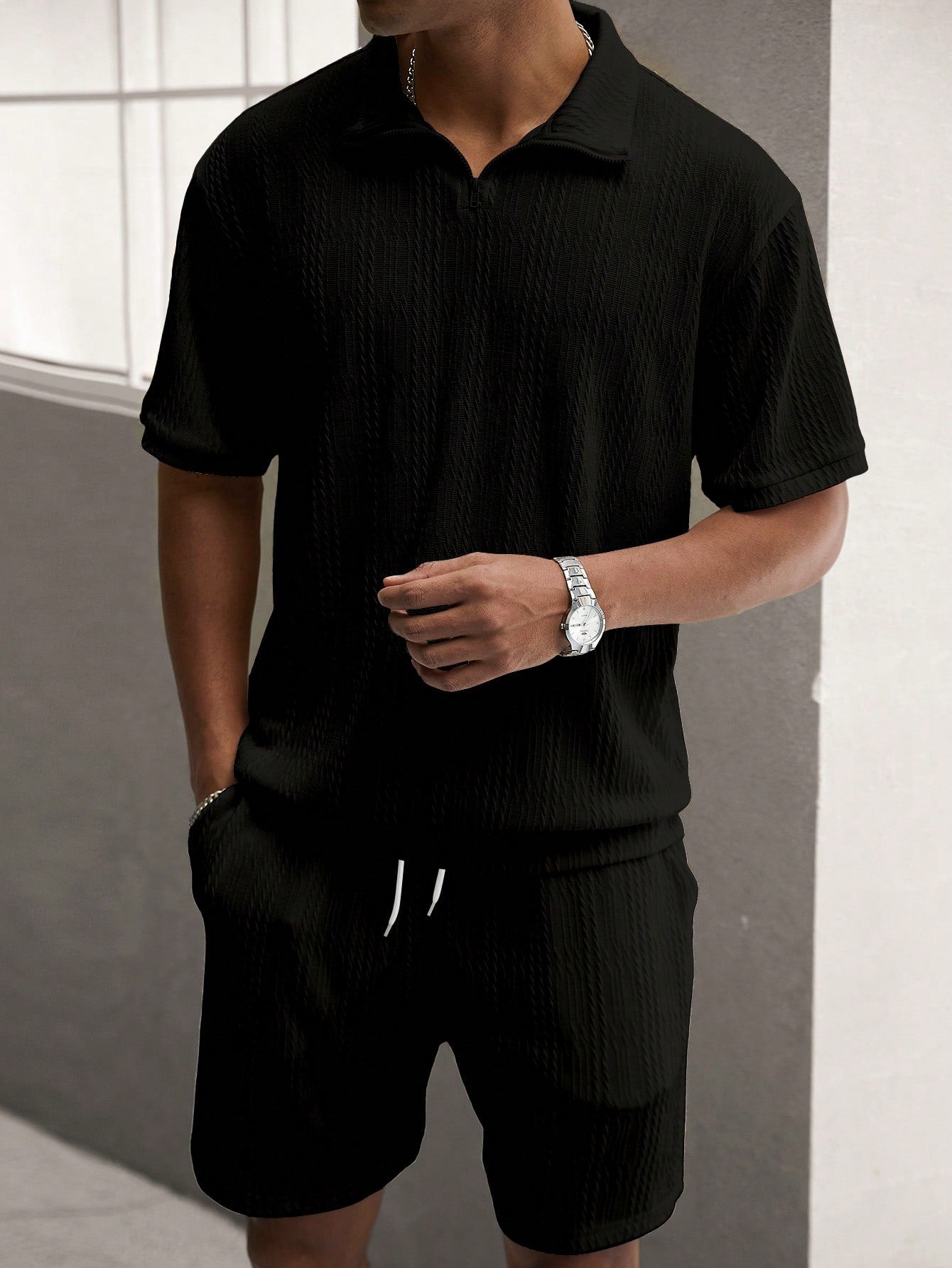 Ethan | Men's Casual Set with Shirt and Shorts