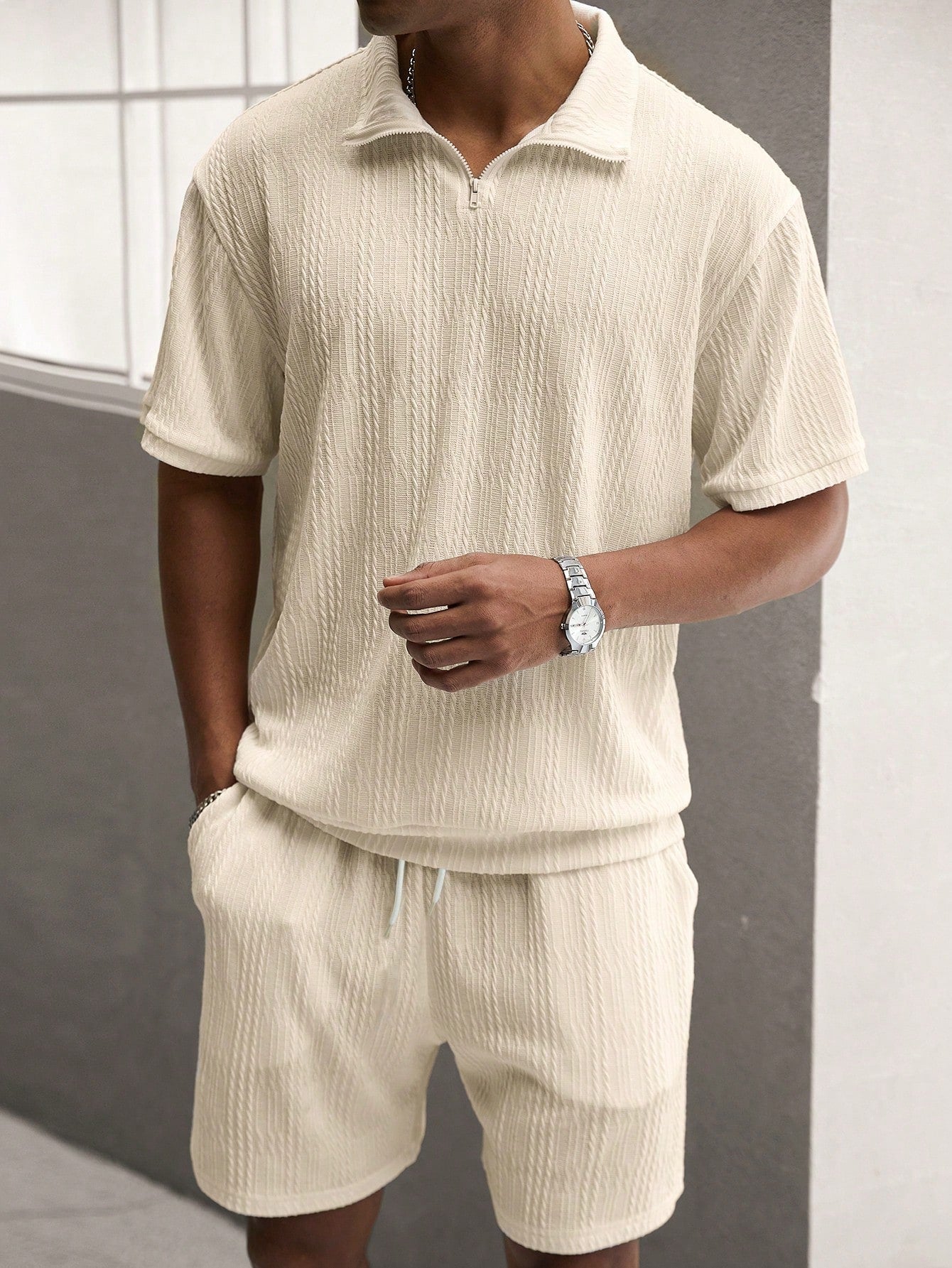 Ethan | Men's Casual Set with Shirt and Shorts